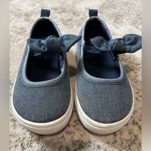 Toddler Girls Carter Navy Blue Jean Slip-On Shoes